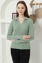 Women's Çağla Polo V-Neck Knitwear Sweater - 3
