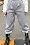 2 قطعة أسود رمادي 3 خيوط الشتاء سميكة كبيرة الحجم فضفاضة تناسب Sweatpants المتضخم حجم كبير Jogger منامة - 8