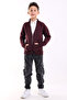 BRUXEL BOY'S Claret Red Pocket Knitwear Cardigan - 2
