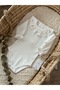 Frilly Organic Newborn Long Sleeve Body Salmon Handcrafted Embroidered - 3