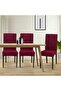 Chair Covers 4 Pcs Modern Chair Covers Washable Colorfast No Ironing Sandy Fabric - 5