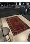 Burgundy Black Themed Traditional Motif Ethnic Patterned Creative Vintage Decorative Carpet 2545 - 2