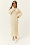 Women's Stone Braided Long Knitwear Dress ELB-19001997