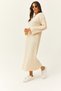 Women's Stone Braided Long Knitwear Dress ELB-19001997 - 4