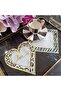 HEART LEOPARD AND ZEBRA PATTERNED COCKTAIL SERVET, COFFEE SIDE SERVET CUP PAD 2 PIECES - 2