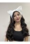 Puffy Knitted Winter Beanie Bandana with Cat and Bear Ears - 3