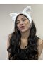 Puffy Knitted Winter Beanie Bandana with Cat and Bear Ears - 5
