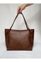 Brown Shopper Briefcase School Business Bag Shoulder Bag Large Wide Daily Useful Stylish Bag - 5