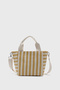 Women's Striped Mini Linen Tote Bag - 3