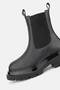 Women's BLACK GENUINE NATURAL LEATHER CHELSEA BOOTS & BOOTIES - 6