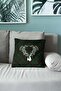 Menesa Home New Year's Themed Deer Pattern Red Striped Green Plaid Digital Printed 4-Piece Throw Pillow Cover - 2