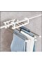 Movable Multifunctional 5 Compartments Trouser Skirt Shawl Scarf Hanger Clothes Holder Organizer