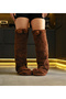 Plush Socks with Ears Welsoft Above Knee Room Socks Winter Sleeping Socks Foot Warmer Long Socks - 4