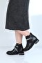 23-8015 Skin Black Moonlight Women's Flat Short Boots - 2