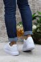 B-150 White Comfortable Thick Sole Sneaker Men's Sports Shoes - 4