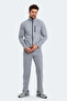 Oran I Men's Zippered Stand Collar Pocketed Gray Tracksuit Set - 5