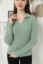 Women's Çağla Polo V-Neck Knitwear Sweater