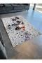 Gray Beige Themed Surrealist Design Abstract Woman Portrait Patterned Modern Decorative Carpet 2527 - 3