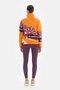 Multicolor Active Women's Mountain Printed Fleece Sweatshirt - 2