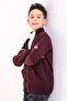 BRUXEL BOY'S Claret Red Pocket Knitwear Cardigan - 3