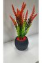 Red Green Lavender Artificial Plant in Mini Pot Red Stone 20 cm Decorative Bathroom Kitchen Table Flower - 4