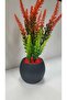 Red Green Lavender Artificial Plant in Mini Pot Red Stone 20 cm Decorative Bathroom Kitchen Table Flower - 2