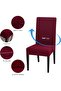 Chair Covers 4 Pcs Modern Chair Covers Washable Colorfast No Ironing Sandy Fabric