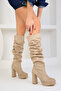 Nude Suede Women's Boots 18611 - 2