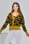 Women's V-Neck Buttoned Cardigan - 2