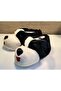 Unisex Plush Slippers with Dog Figure Black - 2
