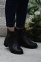 32822 Black Genuine Leather Women's Boots with Fur Inside and Non-Slip Sole - 2