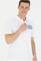 Men's White Polo Neck T-Shirt - 3
