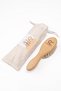 2-Piece Mother & Baby Set Horsehair Cellulite Brush (White Bristle) + Goat Hair Baby Hair Brush - 2
