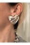 Silver Big Heart Earrings - 5