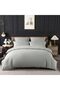 Cotton Duvet Cover Set with Double Sheet 100% Cotton Ranforce LIGHT GRAY - 2
