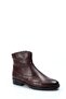 Tugerdi Genuine Leather Brown Fur Rubber Sole Zippered Men's Boots TG0967111131712