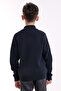 MONACO BOY'S ORANJ ZIPPERED NAVY BLUE Knitwear Cardigan - 7