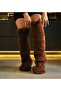 Plush Socks with Ears Welsoft Above Knee Room Socks Winter Sleeping Socks Foot Warmer Long Socks - 3
