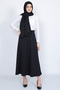 Women's Black Ribbed 160x65 Cm Shawl Scarf - 2