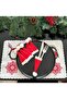 New Year's Set with 6 Red Christmas Hats and Figures for New Year's Table Prep Decorative Spoon Holder - 4