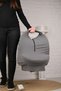 Zippered Cotton Stroller Cover, Baby Stroller Cover and Nursing Cover Dark Gray - 5