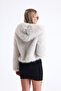WOMEN SHORT SERIES REX FUR COAT WITH HOOD - 5
