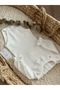 Frilly Organic Newborn Long Sleeve Body Salmon Handcrafted Embroidered - 4