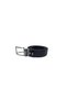 Men's Black Skin & Black Patent Leather Double Sided Faux Leather Jeans Fabric Belt 3.5 cm - 4
