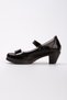 Black Shiny Girls' Heeled Party Shoes - 6