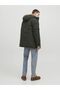 Men's Hooded Long Coat Khaki Parka 12236096 - 3