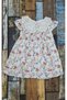 baby girl scallop neck viscose dress/moon sleeve gusseted floral baby dress/scallop collar dress