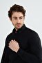 Black Slimfit Cotton Oxfort Lycra Collar Buttoned Long Sleeve Men's Shirt G490 - 6