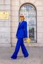 Women's Tie-Up Model Belted Blazer Suit - 6