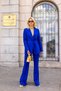 Women's Tie-Up Model Belted Blazer Suit - 4